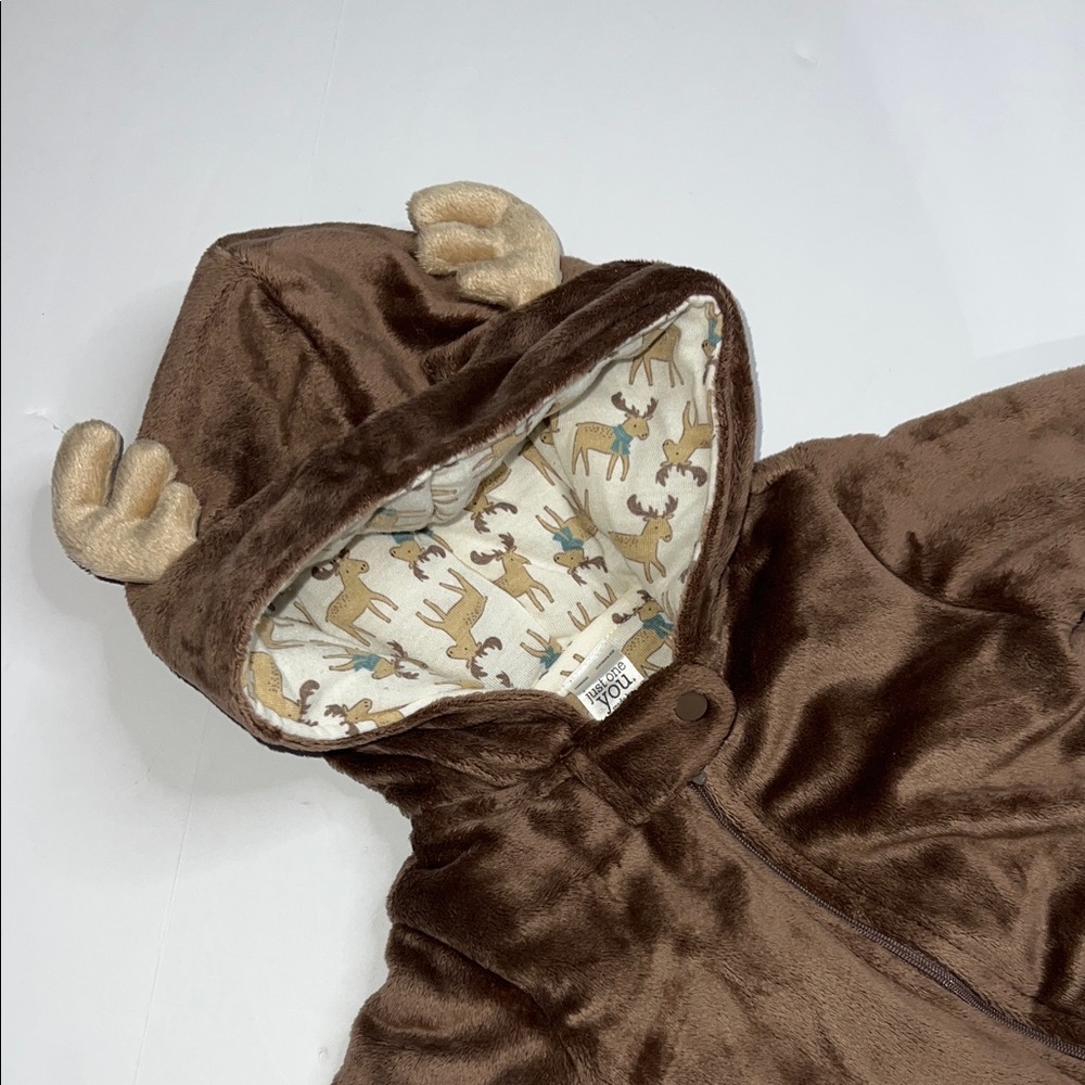 Carter's Brown Plush Baby Footie Baby size 3M - Picture 3 of 8
